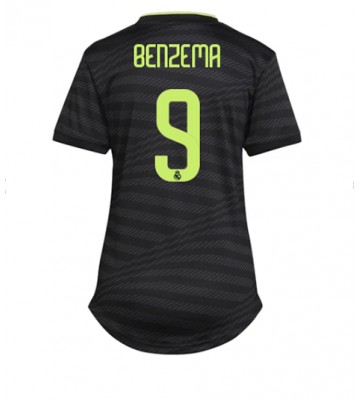 Real Madrid Karim Benzema #9 Tredjedrakt Kvinner 2022-23 Kortermet